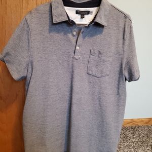 Grey Banana Republic Performance Pique Polo